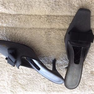 Lady slip on dressy sandals.